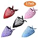5 Pack Dog Bandanas Paisley Pet Scarfs Cute Triangle Bibs for Medium and Large Dogs