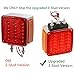 Red/Amber 39 Leds Stop Turn Tail Lamp,Fender Marker Clear Lights for 12V universal vehicles,Pack of 2