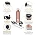 Rehydrated Pro 17oz Insulated Water Bottle with Straw, Bonus Lids and Leak Proof Flask to Keep Liquids Hot or Cold- Triple Wall Vacuum Water Bottle Insulated, Perfect for Gifts