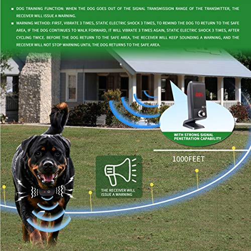 JUSTPET Vertical Wireless Dog Fence Pet Containment System, Vibrate