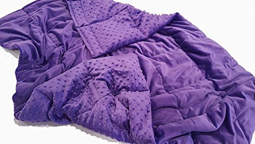 Ultra-Soft Purple Minky Weighted Sensory Blanket-8lb 36x48