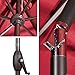 Abba Patio Sunbrella Patio Umbrella 9 Feet Outdoor Market Table Umbrella with Auto Tilt and Crank, Canvas Jockey Red