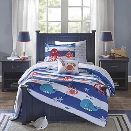 Amazon Com Mi Zone Kids Under The Sea Blue Printed 8 Piece