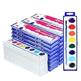 38 Bulk Water Color Oval Paints - 24 Sets and 14 Refills - Jumbo Pack - Washable