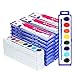 38 Bulk Water Color Oval Paints - 24 Sets and 14 Refills - Jumbo Pack - Washable