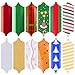24 Pieces 5'' Wrap Ribbon Pull Bows, Assorted Christmas Gift Wrapping Ribbon Accessories, Bows, Wine Bottles, Baskets, Xmas Décor Party Supplies