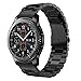 V-MORO Metal Black Strap Compatible with Galaxy Watch 46mm Bands/Gear S3 Frontier Band with Clips No Gaps Solid Stainless Steel Bracelet for Samsung Galaxy Watch 46mm R800/Gear S3 Smartwatch