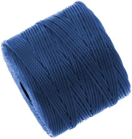The Beadsmith S-Lon #18 Cord - Blue Color - Tube of 4 spools - 77 Yards - Ideal for Stringing Beading Crochet and Micro-Macrame Jewelry- Compatible with Kumihimo Projects