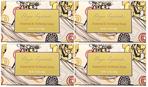 4 Bar Set Venezia Soapworks Pure Vegetable Soap Oatmeal & Verbena 7. Oz Each Bar