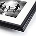 8x10 Black Picture Frame - Matted to Display Photographs 5x7 or 8x10 Without Mat - Highest Quality Materials - Display on Wall or Table Top - Imported from Europe