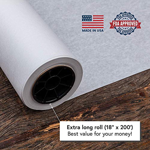 White Butcher Paper Roll 24 Inches by 200 Feet (2400 Inches) - USA Made, Fda Approved - Butcher Paper for Smoking Meat, BBQ Butcher Paper, White Wrapping Paper