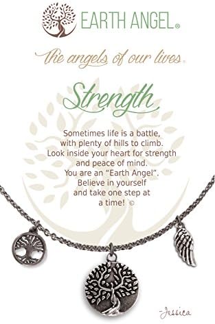 Charm Necklace for Strength 18+2 Silvertone with Gift Box