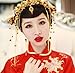 BININBOX Vintage Wedding Hair Retro Chinese Style With Bead For Women Bridal Bridesmaids Headpiece Head Band Accessorie (A)