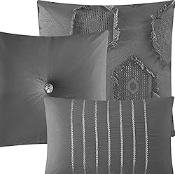 Stratford Park Grey Queen Comforter Sets, 7 Piece