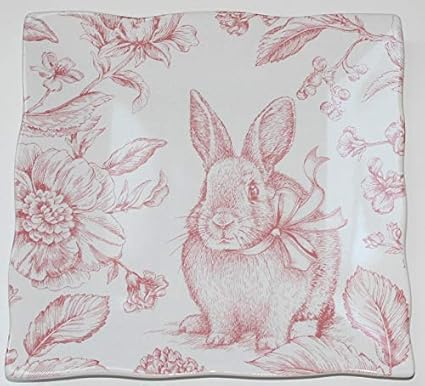 Amazoncom 222 Fifth Oakley Easter Bunny 8 Square Salad