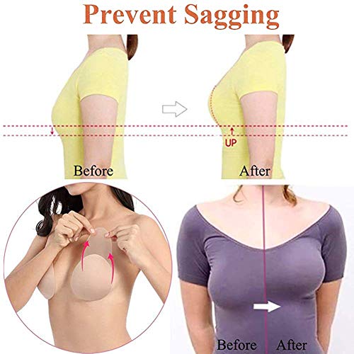 UOTJCNR Breast Lift Strapless Backless Petals Nippless Covers Push Up