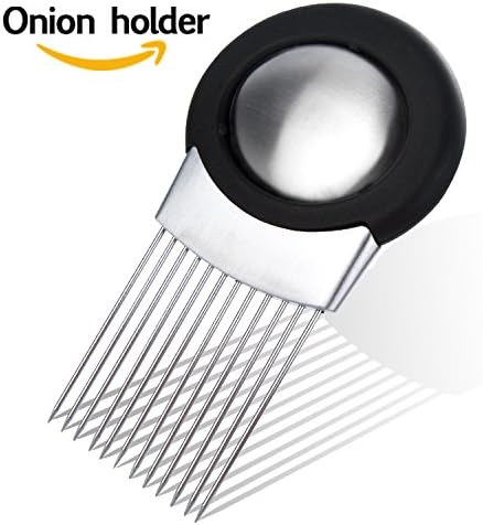 COMIART Onion Holder for Slicing All-In-One | Potato holder | Odor Remover | Vegetable Slicer | Onion Chopper Stainless Steel