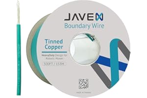 JAVEX Robotic Mower Boundary Wire Cable- Tinned Copper Heavy Duty Universal for Gardena, Husqvarvna, Worx and Other Lawn Auto-Mower Brands Installation Kit [3.4mm, 24x0.25mm] Green, 153M/500FT