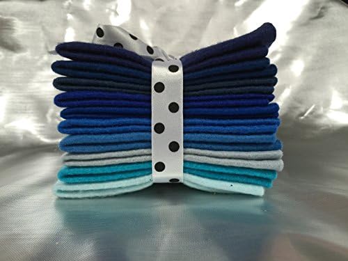 Mixed Felt * Coloured Themes (10 Sheets Per Pack) Sheet Size 11cm x 22 cm (Blues)