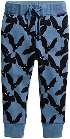 Boys Pants Long Cartoon Print Kids Sweatpants Cotton for Child Spring Autumn (6T,Bat)