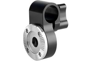 NICEYRIG Rosette Adapter with 15mm Single Rod Clamp, M6 Thread Rosette Mount Applicable for Camera Video Support System