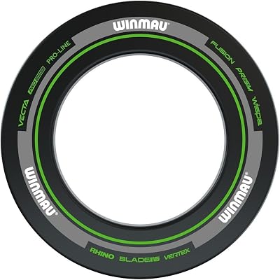 WINMAU Black and Green Advance Dart Board Surround Ring Durable Backboard Wall