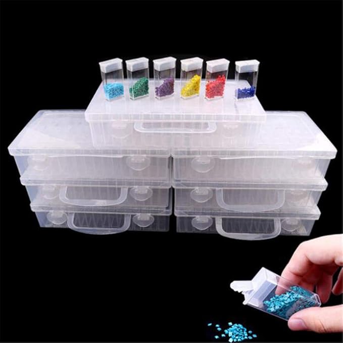 447 slots Transparent Plastic Box Organizer Case DIY Diamond Embroidery