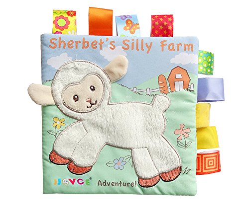 Baby Development Cloth Books, Scofieldly 1PC Sheep Non-toxic Soft Fabric Baby Cloth Books Early Education Toys Activity Crinkle Cloth Book for Toddler, Infants and Kids - Perfect for Baby Shower