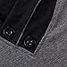 100% Cotton Mens Casual Stitching V-Neck Button Slim Muscle Tops Tee Short Sleeve T- Shirts(US L/Asia Tag 2XL, Grey)