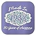 80th Birthday Gifts for Mom 80th Birthday Gift Made in 1945 Paisley Crest Ladies T-Shirt Large Violet