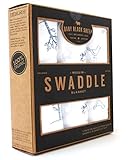 Organic Cotton Swaddle Blankets by Baby Black Sheep (3 Pack), Unisex, Xlarge, White & Gray