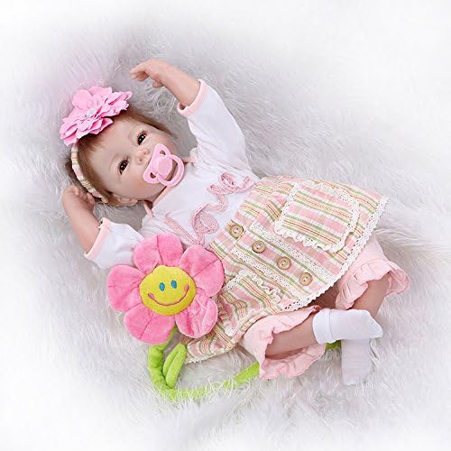 Prezzo Nicery Reborn Baby Reborn Bambino Reborn Bambola Morbido Silicone Vinile 22inch 55 Centimetri Magnetica Bocca Realistica Della Ragazza Del Giocattolo Di Amore Di Semi Di Girasole Reborn Doll A3IT Offerte