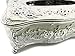 Victorian Decor Facial Tissue Box Holder Cover Bathroom Office, Silver Plastic Tissue Holder