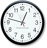 Charles Leonard Wall Clock, 14 Inch Thinline Quartz with 12 Inch Dial, Black and White, 1/Box, Sold As 2 Boxes (76820) - Bundle Includes 2 Plexon AA Batteries