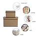 LightBiz Foldable Fabric Cloth Storage Cube Basket Bins Organizer with Lids, for Underwear, Socks, Bras, Tights, Leggings, 2 Pack, Khaki