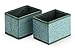 Set of 6 Fabric Drawer/Dresser Organizer Baskets, Foldable Storage Cubes, Closet Collapsible organizing Bins/Boxes, Perfect for Bras, Socks, Panties, Scarves, Tights, Bikinis, etc. (Earthy Teal)