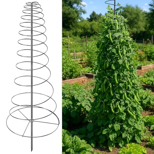 Spiral Frame Trellis for Climbing Plants Outdoor -72" Tall Heavy Duty Metal