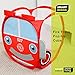 Smart Design Kids Pop Up Organizer with Animal Print - VentilAir Mesh Netting - for Toddlers, Baby Clothes, Plushies, and Toys - Home Organization - Cube - 10.5 x 11 Inch - Red Fire Truck