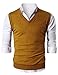 Ohoo Mens Slim Fit Casual V-Neck Knit Vest