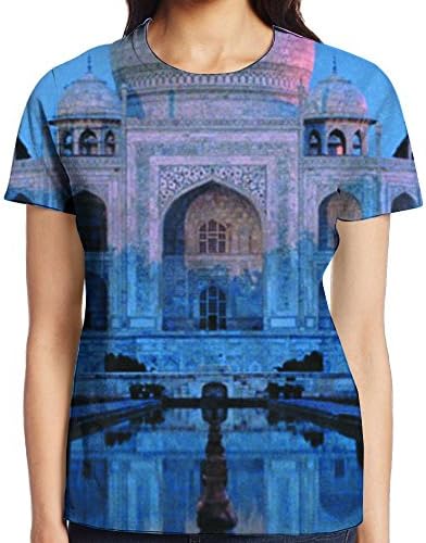 India Taj Mahal Graphic Summer O Neck Funny Short Sleeve Shirt Best Gift For Ladies