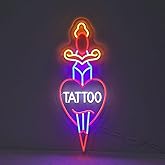 Tattoo Neon Sign Dimmable LED Tattoo Studio Neon Light Tattoo Open Light up Signs for Man Cave Tattoo Salon Studio Business Shop Wall Décor
