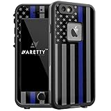 Aretty - American Flag Blue Line Police Vinyl Skin Decal for the iPhone 6/6S PLUS FRE LifeProof (Case Not Included)