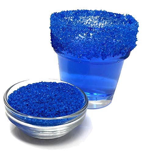 Snowy River Royal Blue Cocktail Sugar - Kosher Certified All Natural Colored Royal Blue Cocktail Rimmer (Medium Crystal)