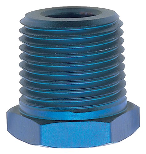 Edelbrock/Russell 661600 Blue Anodized Aluminum 1/2" Male to 1/8" Female Pipe Bushing Reducer