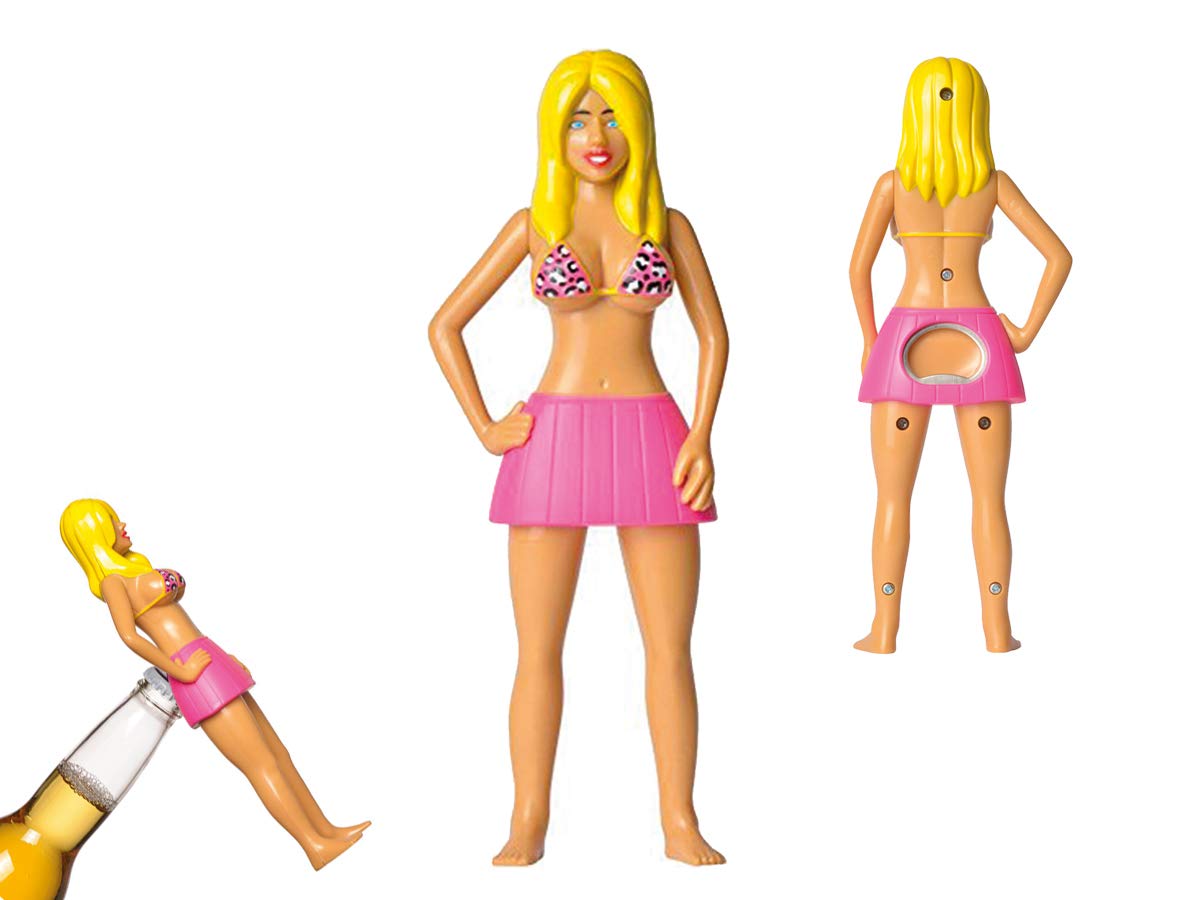 I-Total - Plastic Bottle Opener/Bottle Opener Funny Perfect for Funny Gift (Blonde Girl)