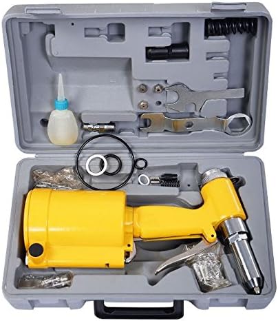 Hydraulic Pop Rivet Gun Pneumatic Air Riveting Tool with Case Riveter + eBook