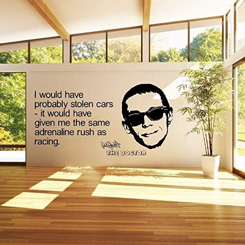 Valentino Rossi 46 The Doctor Moto GP Garage Vinyl Wall Art Room Sticker Decal Fashion Boy Home Decor adesivo de Parede