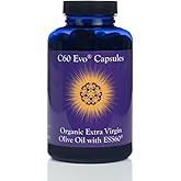 C60 Evo Pure ESS60 Extra Virgin Olive Oil Softgel Capsules - High Strength Antioxidant Supplement with Pure Olive Oil - Oral Supplement - Supplements for Men & Women - 180 Softgels