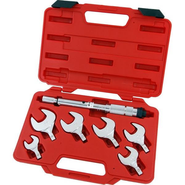 Neilsen CT1219 7pc Interchangeable Torque Wrench Spanner Head Set - Sizes: 17, 22, 24, 26, 27, 29mm | 10 to 75Nm Torque Range | Ideal for Automotive Work, Machinery Maintenance and More