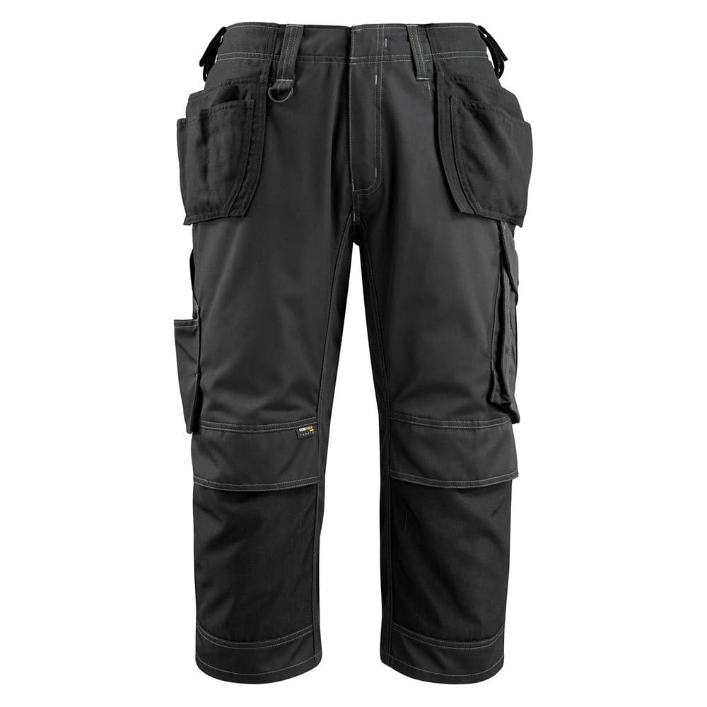 Mascot 14449-442-09 Lindau Unique Cordura High Durability 3/4 Length Trouser with Holster Pockets, Size C60, Black